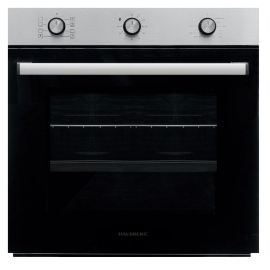 Pachet incorporabil Hausberg Cuptor electric HB-8053IN, Clasa A, 71L, 2225W, Negru/Inox, Plita Incorporabila HB-555, 4 arzatoare, Gaz, Inox, Hota incorporabila decorativa HB-1220, Putere de absorbtie 450 m3/h, 2 motoare, 60 cm, Inox