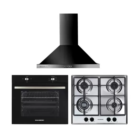 Pachet incorporabil Hausberg HB-8051NG, electric, 2000 W, 76 l, 4 functii, plita HB-555, aprindere electrica, gaz, 4 arzatoare, sistem siguranta, hota decorativa HB-1260NG, 400 m3/h, 1 motor, 60 cm, Clasa A, Negru Pachet incorporabil Hausberg HB-8051NG, electric, 2000 W, 76 l, 4 functii, plita HB-555, aprindere electrica, gaz, 4 arzatoare, sistem siguranta, hota decorativa HB-1260NG, 400 m3/h, 1 motor, 60 cm, Clasa A, Negru