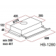 Produs resigilat Hota incorporabila telescopica Hausberg HB 1280, Putere de absorbtie 280m3/h, 1 motor, 60 cm