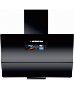 Hota decorative HAUSBERG HB-1845NG, 800 mc/h, 3 viteze, 180 W, latime 60 cm, sticla, Negru