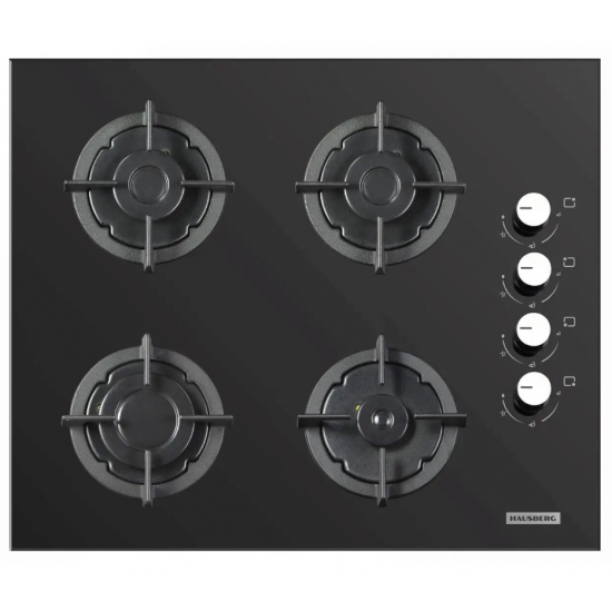 Pachet incorporabil HAUSBERG Cuptor HB-8051NG, Electric, 2000 W, 76 l, 4 Functii, Clasa A, Plita HB-567NG, Gaz, 4 arzatoare, Sistem de siguranta GAZ, Gratar din fonta, Sticla, Hota telescopica HB-1285NG, 420 m3/h, 2 motoare, 60 cm, Negru