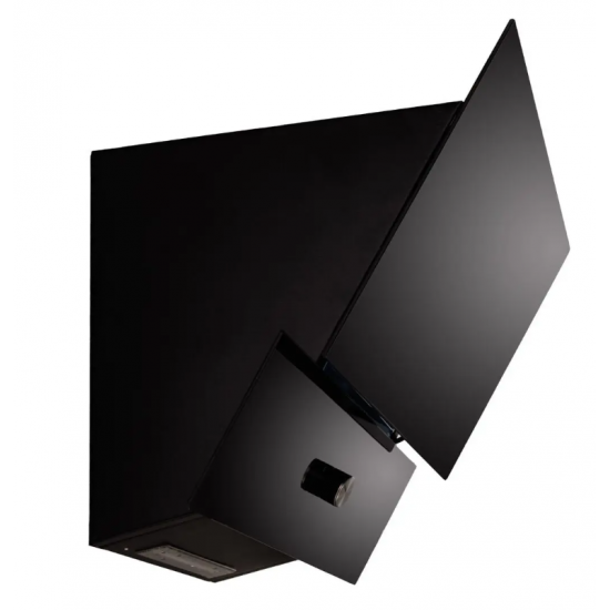 Hota Incorporabila decorativa Hausberg HB-2285NG, 163W , Filtru aluminiu, Putere de absorbtie maxim 650 m3/h, 60 cm, Negru