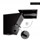 Hota Incorporabila decorativa Hausberg HB-2285NG, 163W , Filtru aluminiu, Putere de absorbtie maxim 650 m3/h, 60 cm, Negru