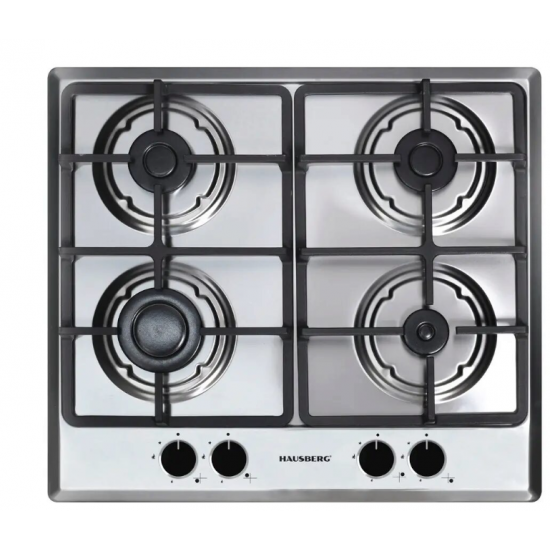 Pachet incorporabil HAUSBERG Cuptor electric HB-8054NG, Capacitate 71L, 2225W, 7 functii, convectie, plita gaz HB-555, 4 arzatoare, hota telescopic HB-1285IN, 420 m3/h absorbtie, 2 motoare, Negru-Inox