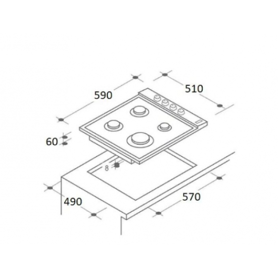 Pachet incorporabil HAUSBERG Cuptor electric HB-8054NG, Capacitate 71L, 2225W, 7 functii, convectie, plita gaz HB-555, 4 arzatoare, hota telescopic HB-1285IN, 420 m3/h absorbtie, 2 motoare, Negru-Inox