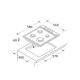 Pachet incorporabil HAUSBERG Cuptor electric HB-8054NG, Capacitate 71L, 2225W, 7 functii, convectie, plita gaz HB-555, 4 arzatoare, hota telescopic HB-1285IN, 420 m3/h absorbtie, 2 motoare, Negru-Inox