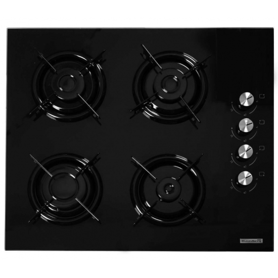 Pachet Incorporabil Hausberg Cuptor electric HB-8054NG, Clasa A, 71L, 2225W, Negru, Plita Incorporabila HB-563NG, 4 arzatoare, Gaz, Sticla, Negru