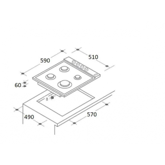 Pachet Incorporabil Hausberg Cuptor electric HB-8054NG, Clasa A, 71L, 2225W, Negru, Plita Incorporabila HB-563NG, 4 arzatoare, Gaz, Sticla, Negru