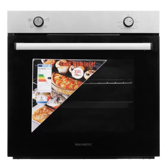 Cuptor incorporabil Hausberg HB-8051IN, Electric, Putere 2000 W, 76 l, 4 Functii, Clasa A, Negru/Inox Cuptor incorporabil Hausberg HB-8051IN, Electric, Putere 2000 W, 76 l, 4 Functii, Clasa A, Negru/Inox