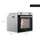 Cuptor incorporabil Hausberg HB-8051IN, Electric, Putere 2000 W, 76 l, 4 Functii, Clasa A, Negru/Inox Cuptor incorporabil Hausberg HB-8051IN, Electric, Putere 2000 W, 76 l, 4 Functii, Clasa A, Negru/Inox