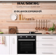 Cuptor incorporabil Hausberg HB-8053NG, Electric, Putere 2225 W, 71 l, 6 Functii, Ventilatie, Timer, Clasa A, Negru