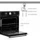 Cuptor incorporabil Hausberg HB-8055RST, Electric, Putere 1600 W, 57 l, 4 Functii, Ventilatie, Timer, Clasa A, Negru/Auriu Cuptor incorporabil Hausberg HB-8055RST, Electric, Putere 1600 W, 57 l, 4 Functii, Ventilatie, Timer, Clasa A, Negru/Auriu