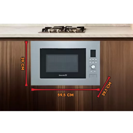 Cuptor cu microunde incorporabil Hausberg HB-8070IN, 25 l, 1400 W, Grill, Control digital, Argintiu Cuptor cu microunde incorporabil Hausberg HB-8070IN, 25 l, 1400 W, Grill, Control digital, Argintiu