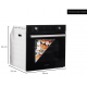Cuptor electric incorporabil Hausberg HB-8054NG, Clasa A, volum 71L, putere 2225W, panou sticla termoizolant, termostat, timer, 7 functii, ventilatie, Negru