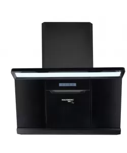 Hota decorative HAUSBERG HB-1855, 1000 mc/h, 3 viteze, 180 W, latime 90 cm, sticla, Negru Hota decorative HAUSBERG HB-1855, 1000 mc/h, 3 viteze, 180 W, latime 90 cm, sticla, Negru