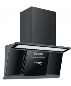 Hota decorative HAUSBERG HB-1855, 1000 mc/h, 3 viteze, 180 W, latime 90 cm, sticla, Negru