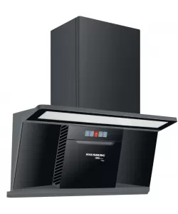 Hota decorative HAUSBERG HB-1855, 1000 mc/h, 3 viteze, 180 W, latime 90 cm, sticla, Negru