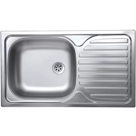 Chiuveta bucatarie Sanitec C403S, pentru blat, finisaj satinat, cuva stanga, 76x43,5cm, Inox Chiuveta bucatarie Sanitec C403S, pentru blat, finisaj satinat, cuva stanga, 76x43,5cm, Inox