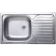 Chiuveta bucatarie Sanitec C403S, pentru blat, finisaj satinat, cuva stanga, 76x43,5cm, Inox Chiuveta bucatarie Sanitec C403S, pentru blat, finisaj satinat, cuva stanga, 76x43,5cm, Inox