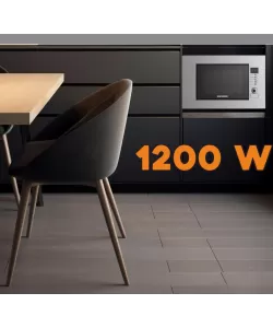 Cuptor cu microunde incorporabil HAUSBERG HB-8065IN, 20 litri, 1200 W, 6 nivele de putere, 8 programe automate, control mecanic, decongelare, timer, sistem blocare copii, argintiu Cuptor cu microunde incorporabil HAUSBERG HB-8065IN, 20 litri, 1200 W, 6 nivele de putere, 8 programe automate, control mecanic, decongelare, timer, sistem blocare copii, argintiu