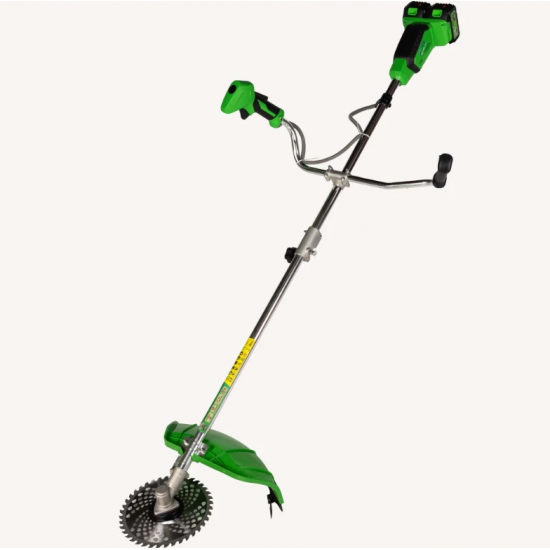 Motocoasa (Trimmer) electrica Micul Fermier 2x20V, 2 acumulatori 4Ah, maner dublu, motor fara perii