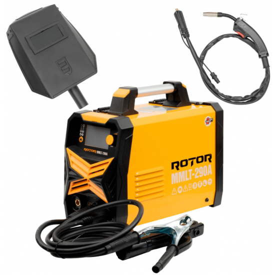 Aparat de sudură cu sarma si electrod MIG, MMA, TIG , LCD Color ROTOR MMLT-290A, 3.6 kW, 290 A