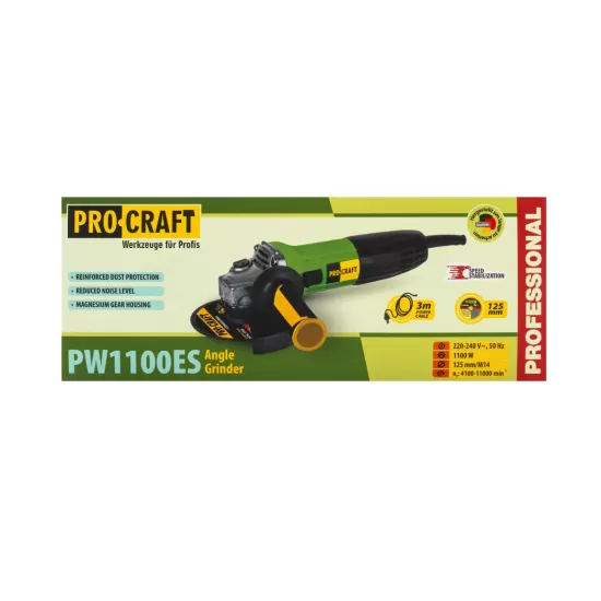 Flex polizor unghiular 1100 W cu variator PW1100ES PROCRAFT Flex polizor unghiular 1100 W cu variator PW1100ES PROCRAFT