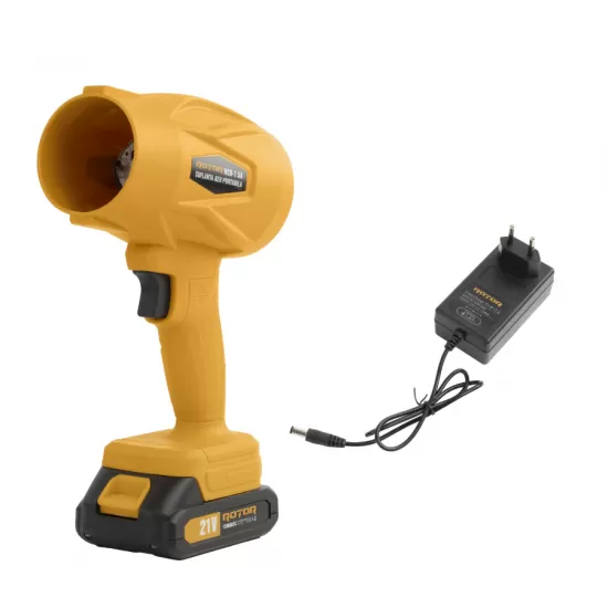 Suflantă aer pe acumulator ROTOR RCB-1.5A 45m/s, 21V/1,3Ah Suflantă aer pe acumulator ROTOR RCB-1.5A 45m/s, 21V/1,3Ah