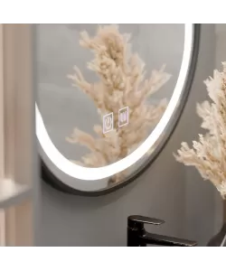Oglinda LED Ovala 60x80cm, Torino Luce Touch, Sistem Dezaburire, Dimabila