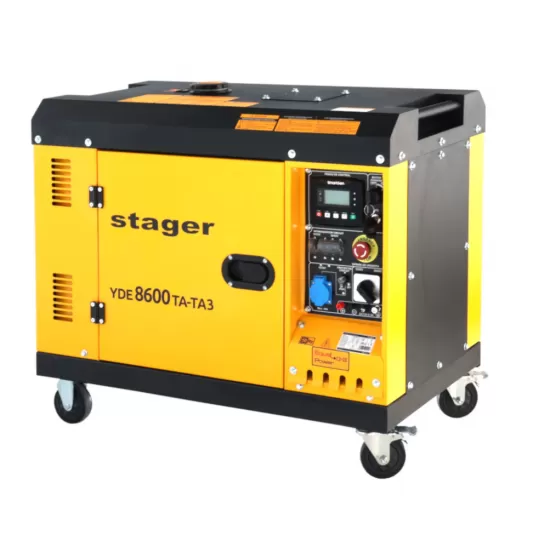 Stager YDE8600TA-TA3 V2 Generator insonorizat 7.5kVA, 3000rpm, dual, diesel, pornire electrica Stager YDE8600TA-TA3 V2 Generator insonorizat 7.5kVA, 3000rpm, dual, diesel, pornire electrica