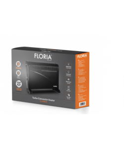 Convector electric TURBO FLORIA ZLN6850, putere 2000W, 3 trepte de putere, termostat reglabil
