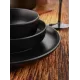 Serviciu de masa Kutahya Porselen CRUTON 18 piese pentru 6 persoane din Portelan Negru Mat Serviciu de masa Kutahya Porselen CRUTON 18 piese pentru 6 persoane din Portelan Negru Mat