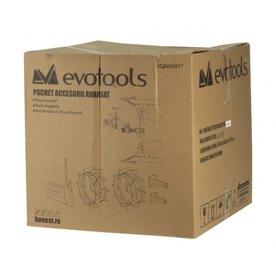 Pachet Accesorii Avansat (Plug Reversibil, Rarita Reglabila, Roti Metalice 5.00 cu manicoti)