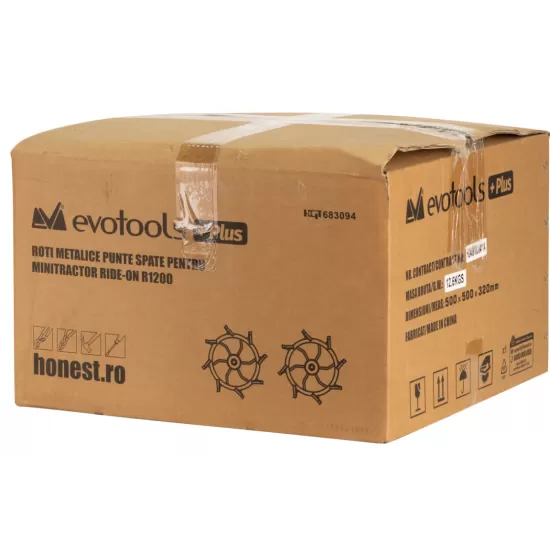 Roti Metalice Punte Spate pentru Minitractor Ride-On R1200 Evotools Plus Roti Metalice Punte Spate pentru Minitractor Ride-On R1200 Evotools Plus
