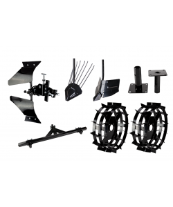 Pachet Accesorii Expert (Plug Reversibil, Adaptor Dublu Reglabil, 2 x Rarita, 2 x Plug Scos Cartofi, Roti Metalice 5.00 cu Manicoti)