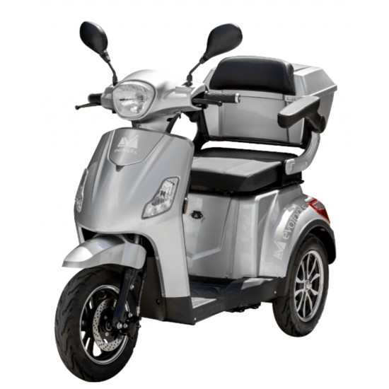 Triciclu Electric pentru persoane TRP800-1, putere 800 W, culoare argintiu, Evotools,683339
