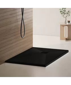 Cadita de dus dreptunghiulara 70x90 cm, slim 3 cm, negru Cadita de dus dreptunghiulara 70x90 cm, slim 3 cm, negru