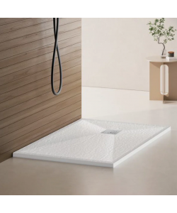 Cadita de dus dreptunghiulara 80x120 cm, slim 3 cm, alb lucios