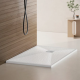 Cadita de dus dreptunghiulara 80x120 cm, slim 3 cm, alb lucios