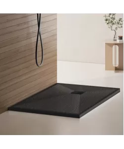 Cadita de dus dreptunghiulara 80x120 cm, slim 3 cm, gri inchis Cadita de dus dreptunghiulara 80x120 cm, slim 3 cm, gri inchis