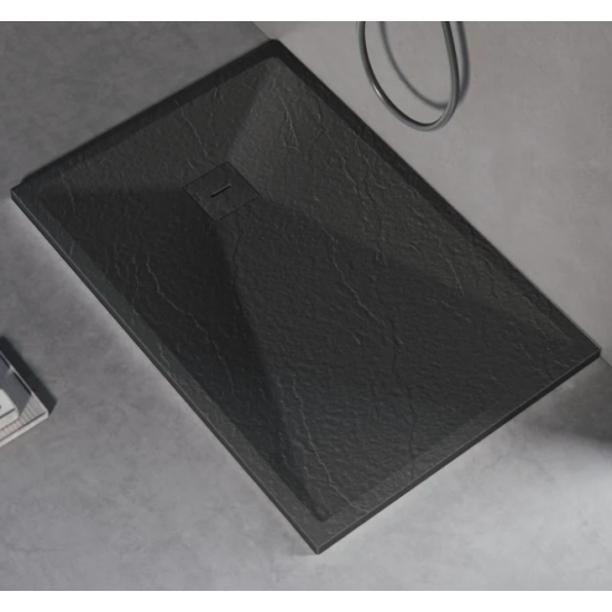 Cadita de dus dreptunghiulara 80x120 cm, slim 3 cm, gri inchis