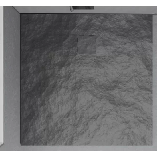 Cadita de dus patrata 90x90 cm, slim 3 cm, gri inchis Cadita de dus patrata 90x90 cm, slim 3 cm, gri inchis