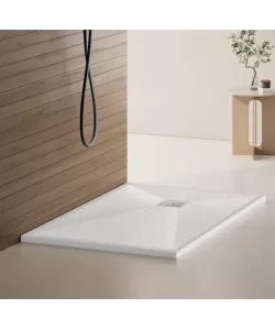 Cadita de dus dreptunghiulara 80x100 cm, slim 3 cm, alb lucios