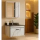 Set Mobilier pentru Baie CORFU, 80x48cm, 2 Piese, Negru si Alb Set Mobilier pentru Baie CORFU, 80x48cm, 2 Piese, Negru si Alb