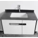 Set Mobilier pentru Baie CRETA, 80x40cm, 2 Piese, Negru si Alb Set Mobilier pentru Baie CRETA, 80x40cm, 2 Piese, Negru si Alb