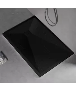 Cadita de dus dreptunghiulara 80x120 cm, slim 3 cm, negru Cadita de dus dreptunghiulara 80x120 cm, slim 3 cm, negru