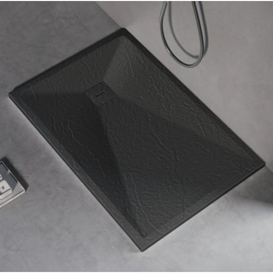 Cadita de dus dreptunghiulara 80x100 cm, slim 3 cm, gri inchis