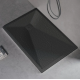 Cadita de dus dreptunghiulara 80x100 cm, slim 3 cm, gri inchis