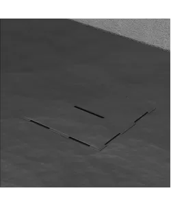 Cadita de dus dreptunghiulara 80x100 cm, slim 3 cm, gri inchis