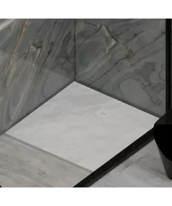 Cadita de dus patrata 90x90 cm, slim 3 cm, alb lucios Cadita de dus patrata 90x90 cm, slim 3 cm, alb lucios